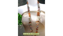 Long Necklace Fashion Beaded Coloring
